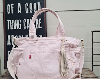 Pinke Jeans Geldbörse, Jeanstasche