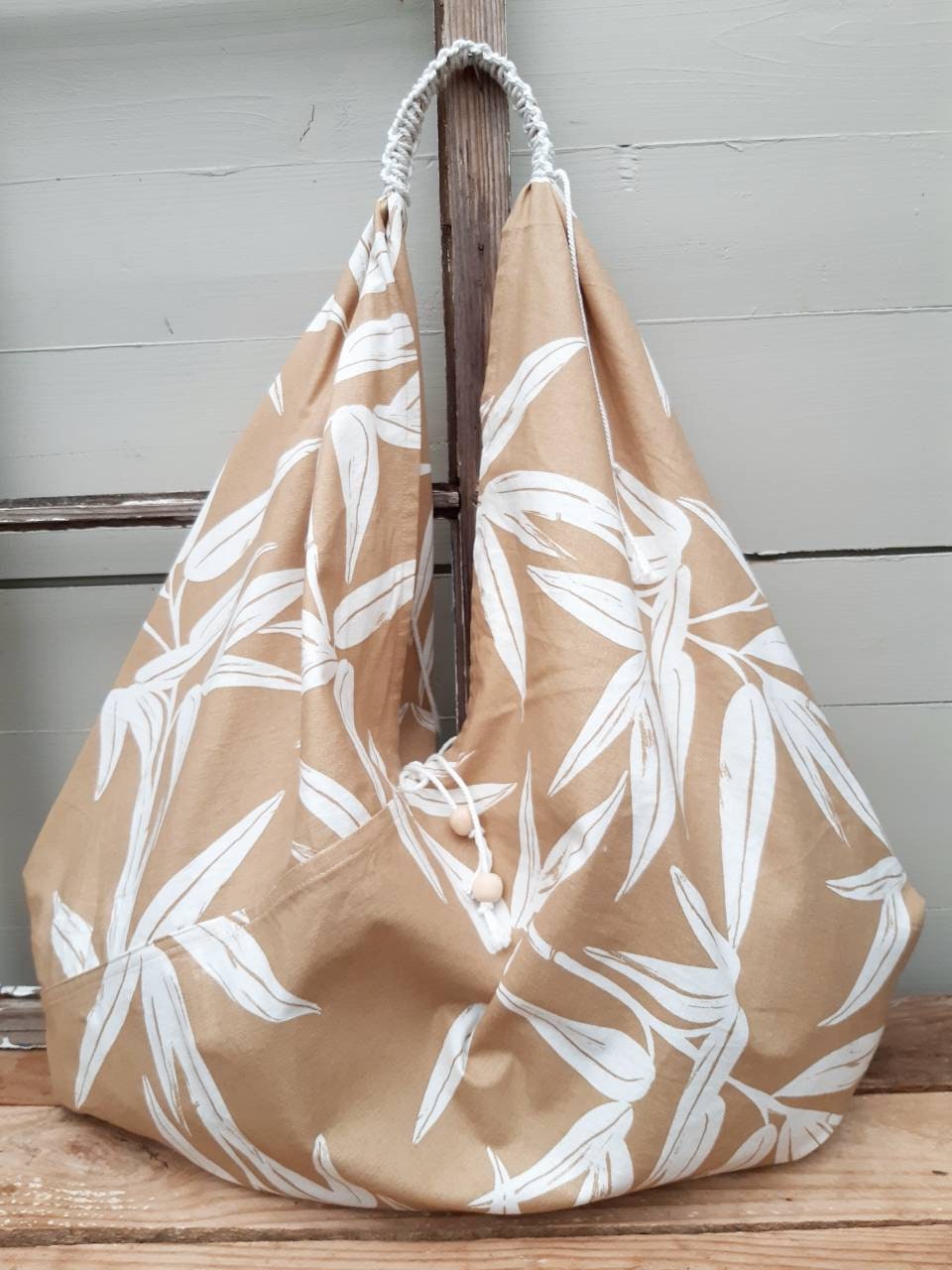 Origami Bag Japanese Market Bag Triangle Bag With Summer Etsy