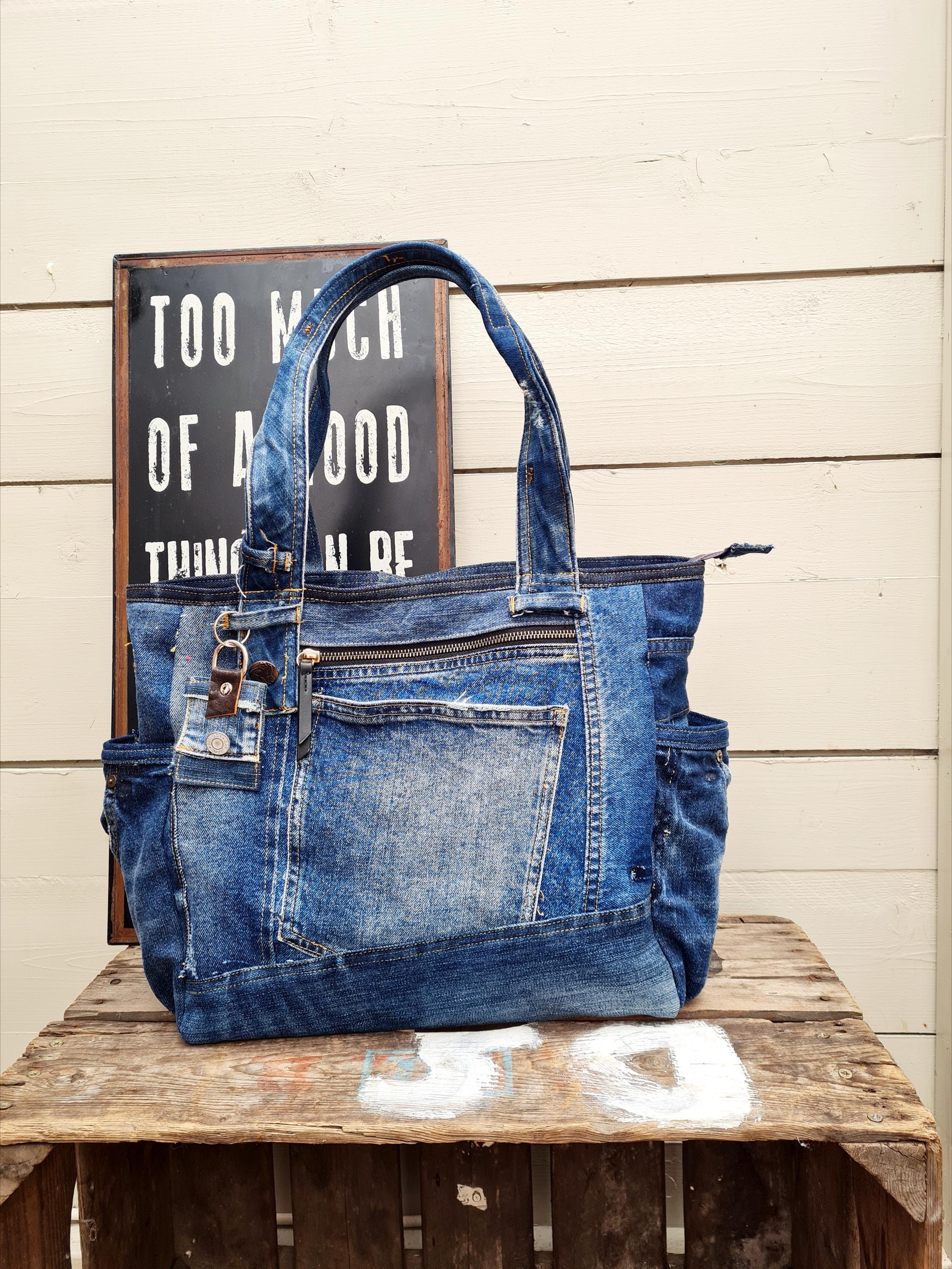 Tote Bag Sac Ã Main En Jean Pas Cher Sac Jeans Canada