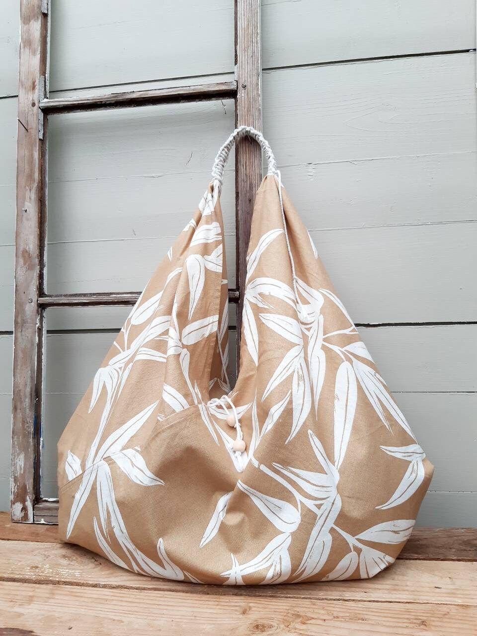 Origami Bag Japanese Market Bag Triangle Bag With Summer Etsy