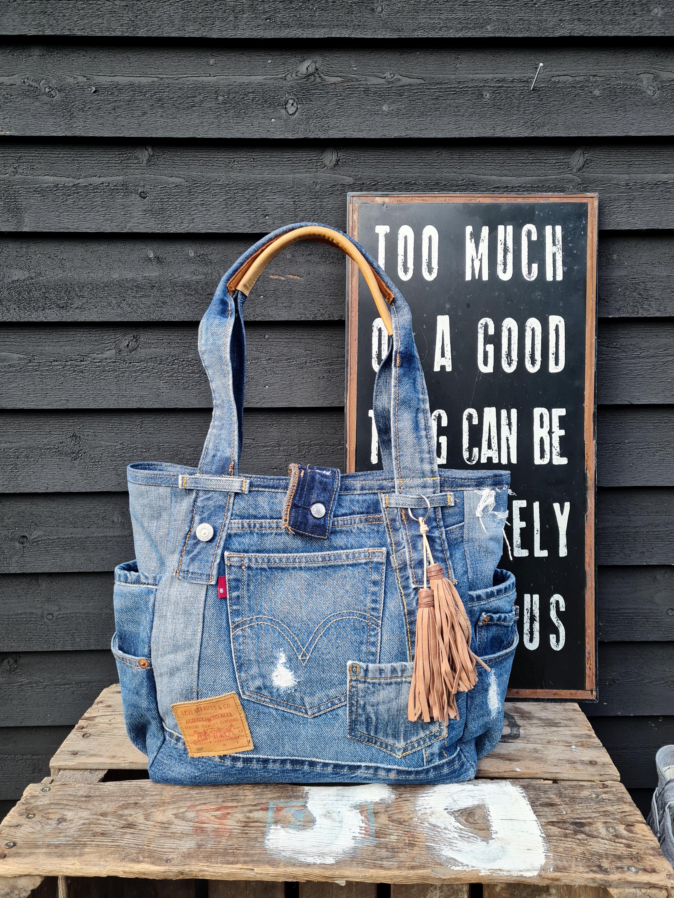 Upcycled Levis Jeans Shoulder Bag, Handmade Denim Purse - Etsy