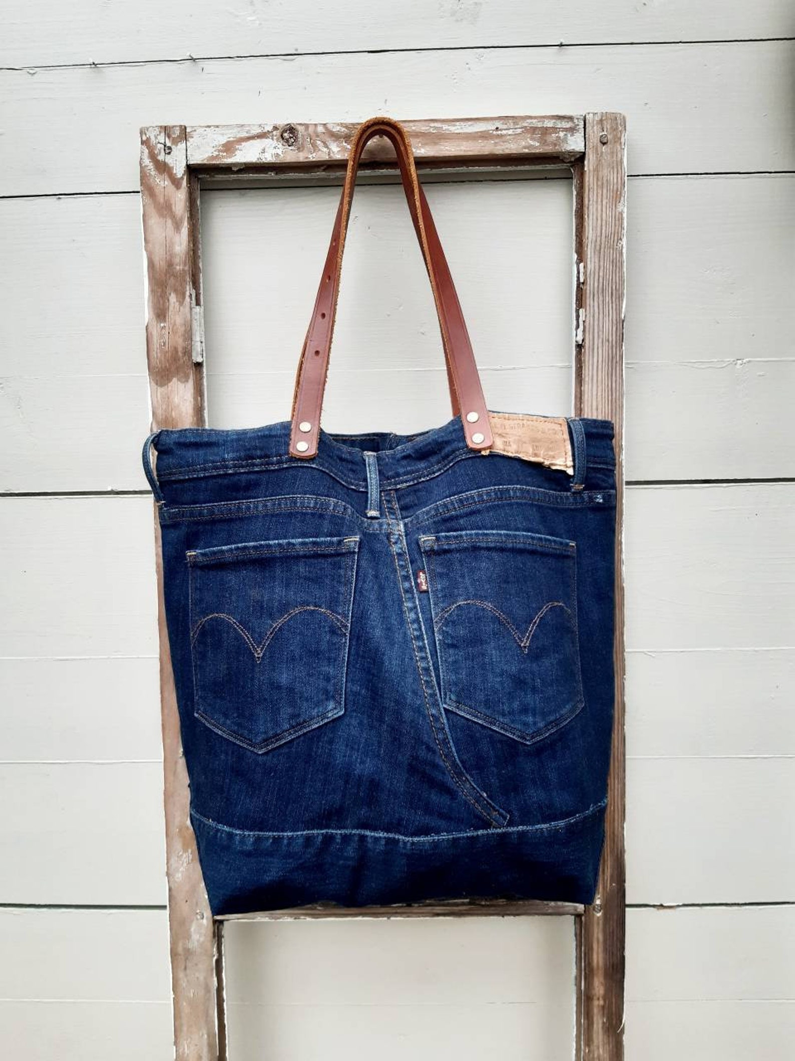 Levis jeans tote bag levis bag denim tote bag shoulder bag | Etsy