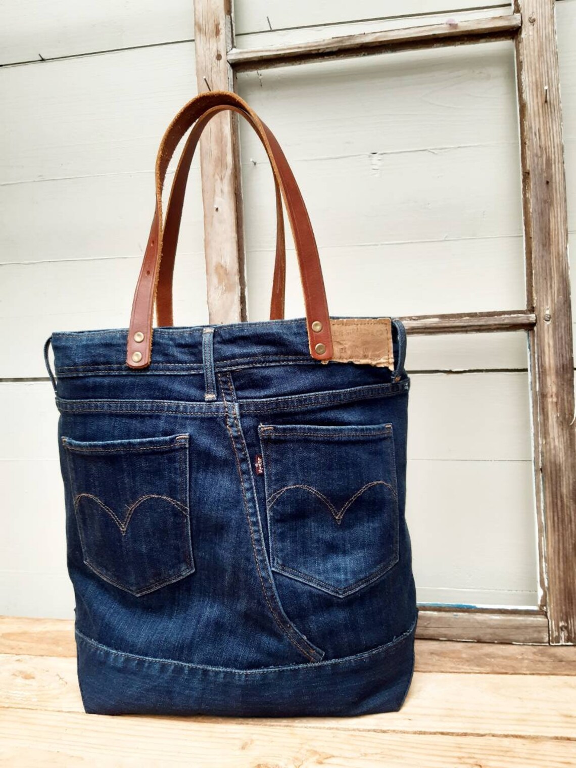 Levis jeans tote bag levis bag denim tote bag shoulder bag Etsy