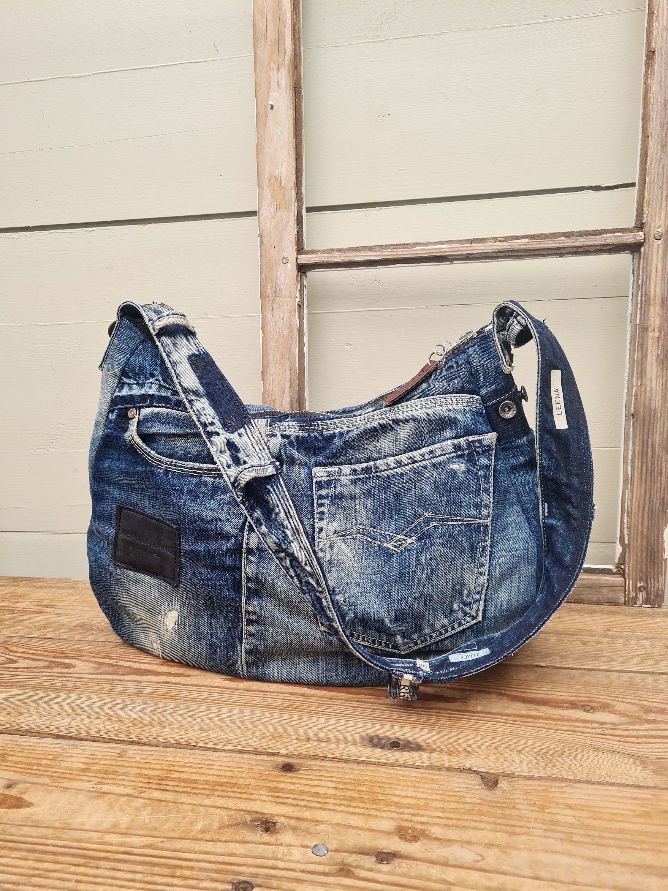 hobo bag from jeans