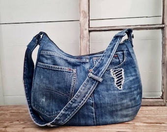 Upcycled Jeans Bag - Etsy