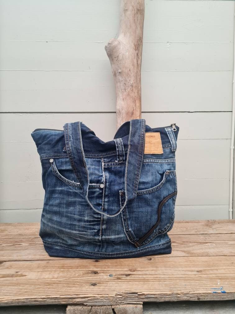 Borsetta di jeans fai da te sale