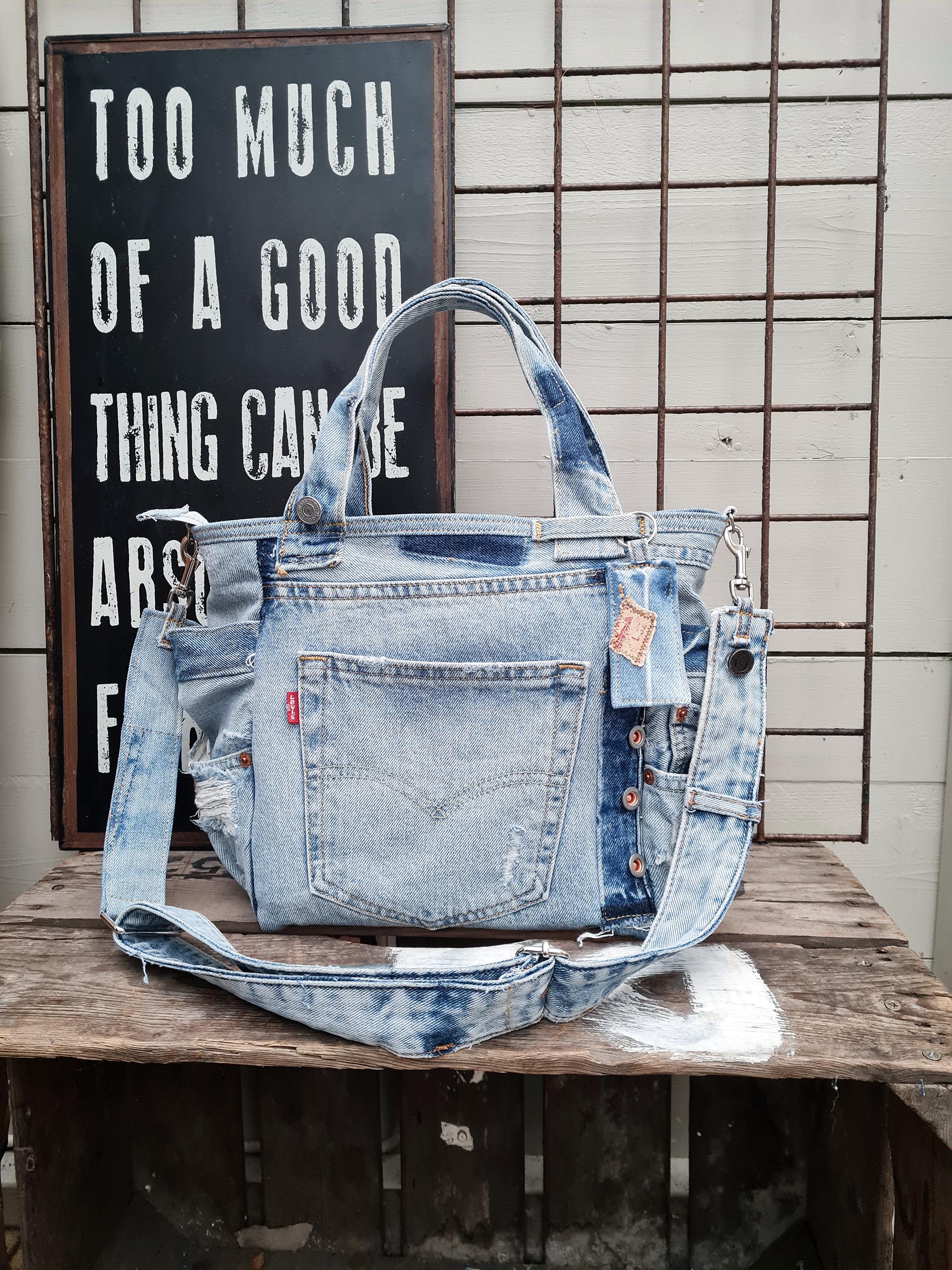 Vaan & Co. Upcycled Genuine Leather Tote Bag - Sustainable Stylish Handbag For Everyday Use - View #7
