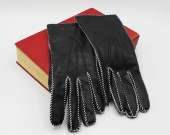 Vintage Grandoe Roodbruine Lederen Handschoenen maat 7.5 Accessoires Handschoenen & wanten Rijhandschoenen 