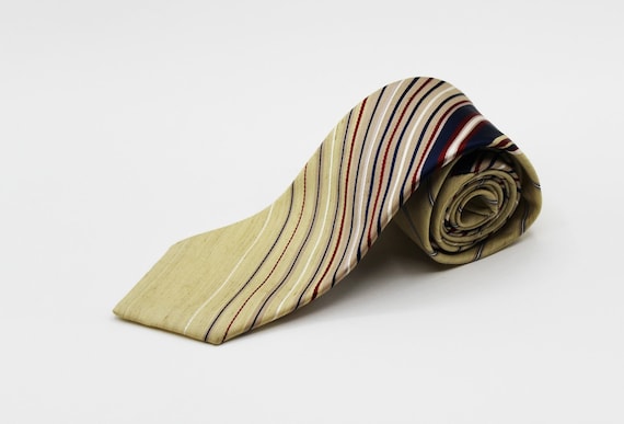 Beau Brummell Italian Diagonal Striped Linen Blen… - image 1
