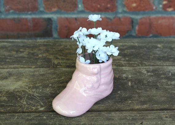 Vintage Small Ceramic Boot Planter
