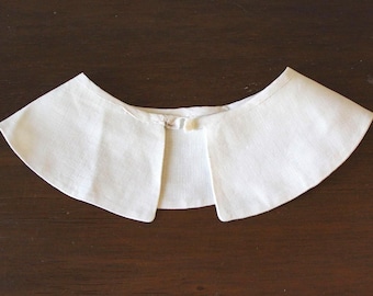 Vintage White Detachable Collar Child Doll 1950s Cotton Flat Collar