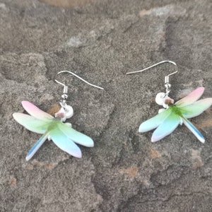 Beautiful Green Blue Dragonfly earrings