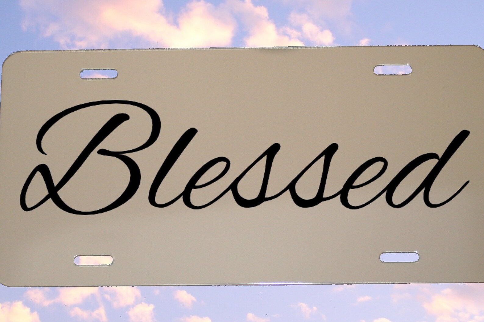 Blessed License Plate Vinyl Graphics Standard License Etsy