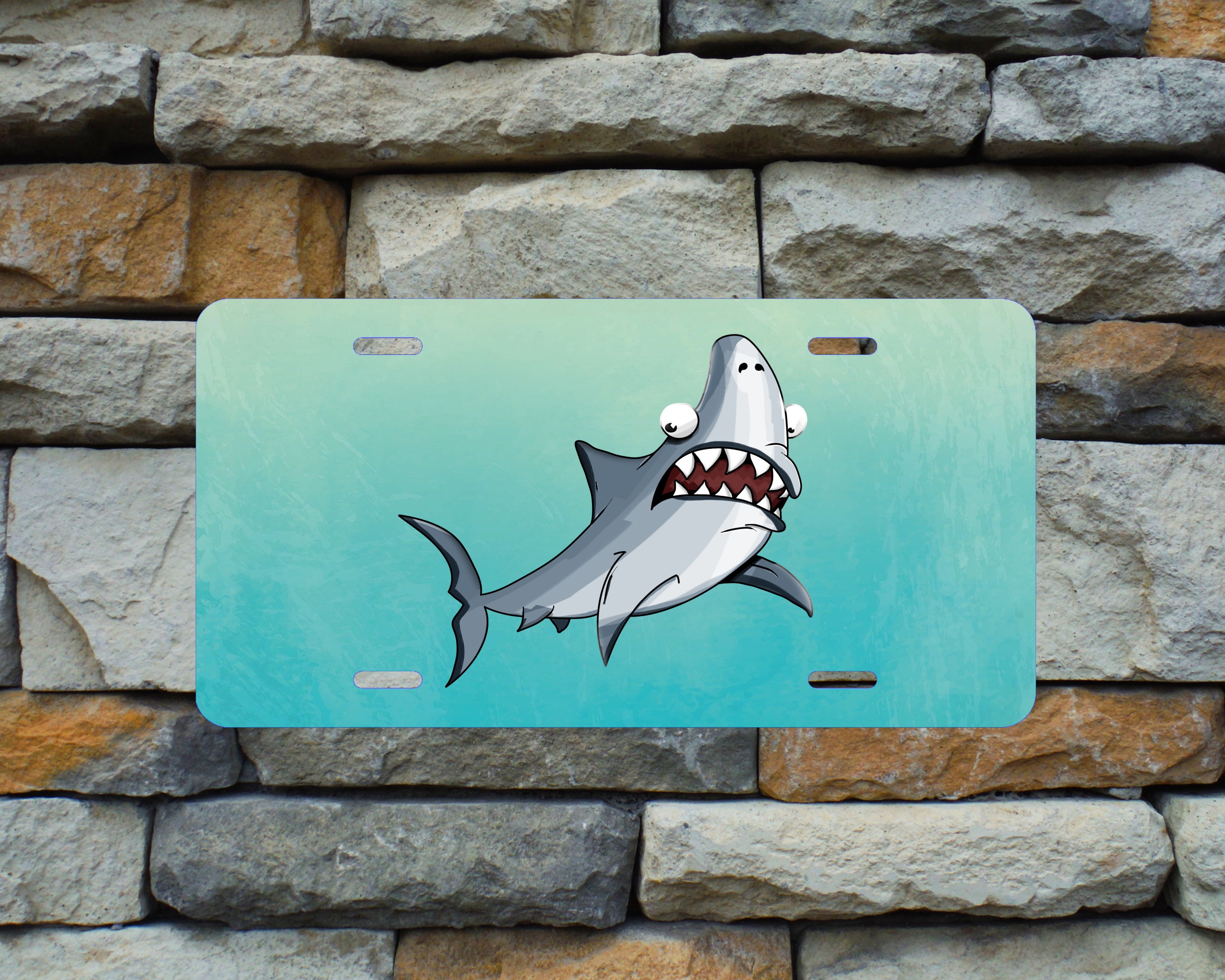 Shark License Plate Aluminum License Plate Front License Etsy