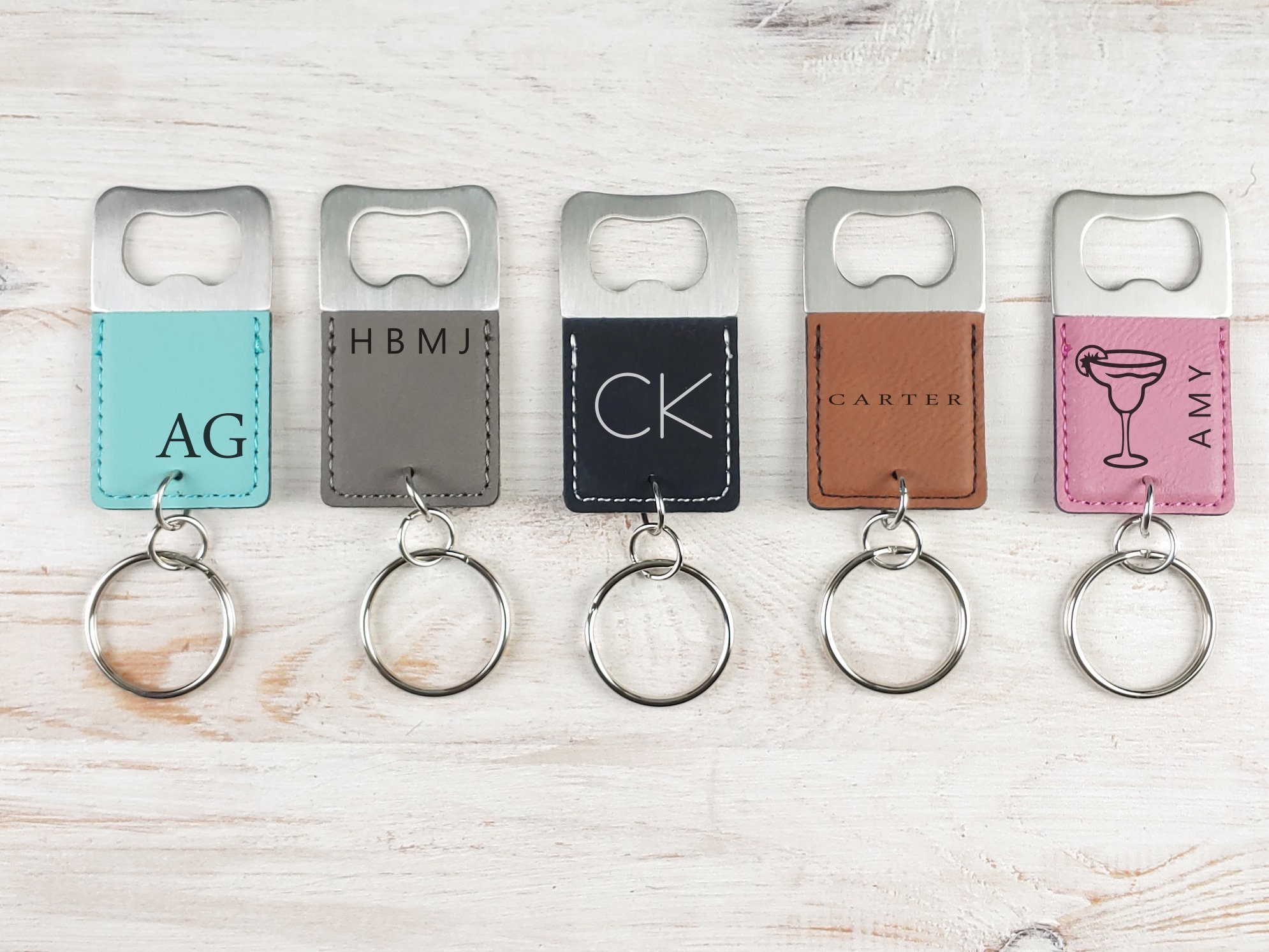 Key chain bottle opener, personalized leather keychain, personalized …