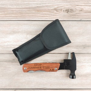 Personalized Multi-Tool Hammer, Custom Engraved Mens Hammer, Pocket Knife Screwdriver Wrench Tool, Outdoor Hunting Tool, Father's Day Gifts