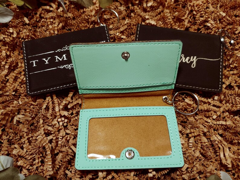 Leather Keychain Wallet Cardholder Keychain Wallet for Women Etsy