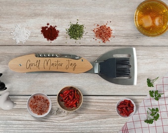 Personalized BBQ Tool Set: Stainless Steel Grill Master Gift