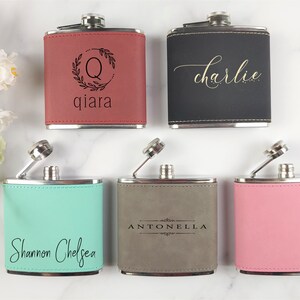 Personalized Women's Flask, Bridal Party Gift, Bridesmaid Flask, Bachelorette Gift, Custom Women's Flask, Bridesmaid Gift, Engraved Flask