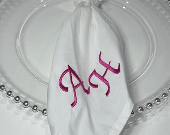 Napkins, personalised with Initials