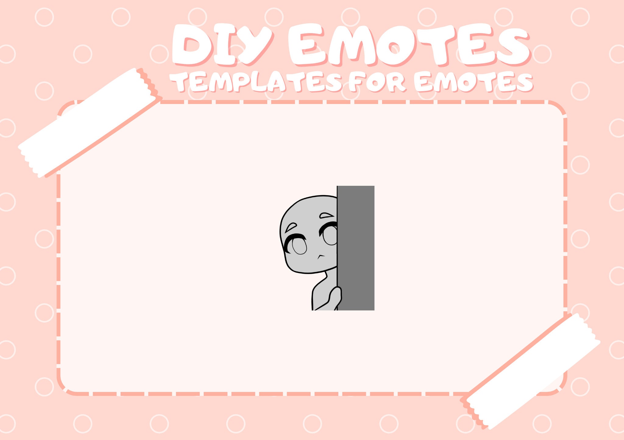 DIY Custom Twitch Emote Wall Peek ready to Download Etsy