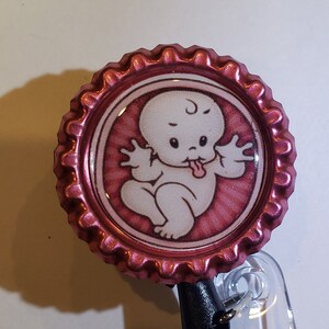 Baby Sticking Tongue Out badge holder retractable reel RN Nurse Fertility Labor and Delivery OB/GYN Obstetrics Antenatal