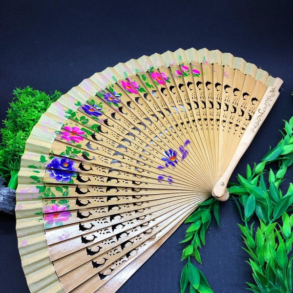 Wooden Hand Fan Etsy