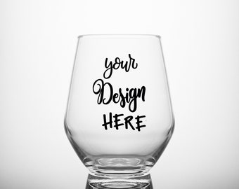 Blank 13 Oz Stem Wine Glass Mockup Photo Staged Mock Up Etsy
