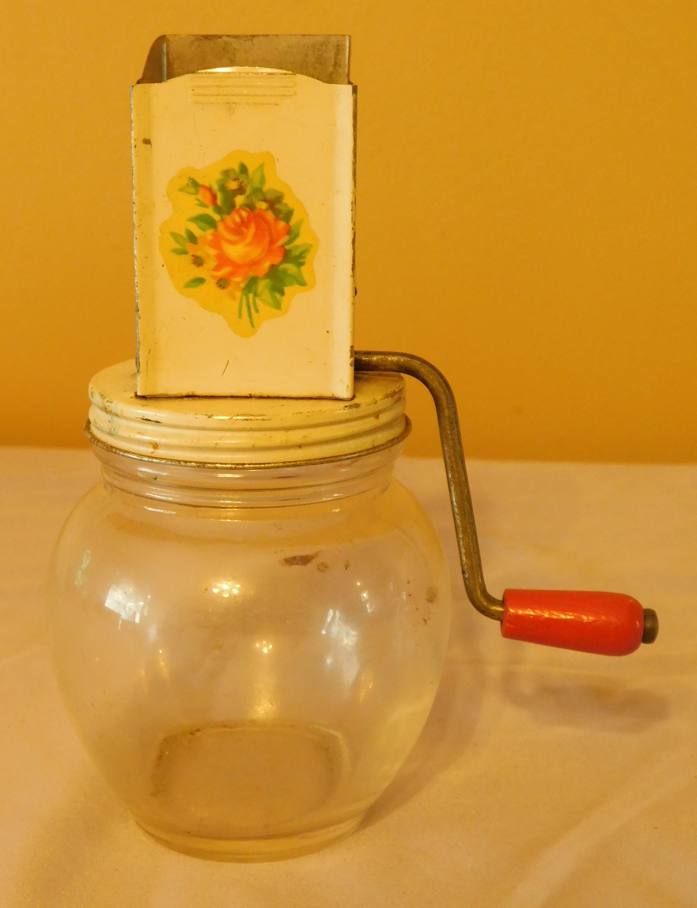 Vintage Nut Chopper with Rose Design Etsy