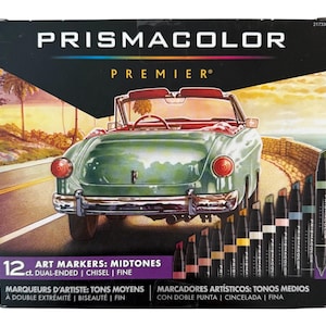Prismacolor Premier Dual-Ended Art Markers - 12 Count Midtones Set