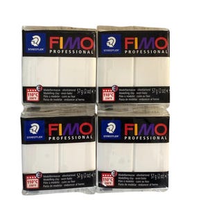 FIMO Professional Polymer Clay: White Oven-Bake, 10-Piece Set