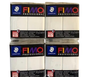 FIMO Professional Polymer Clay: White Oven-Bake, 10-Piece Set