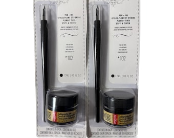 Speedball Calligraphy Pen and Ink Set - Beginner & Pro (2 Pack)