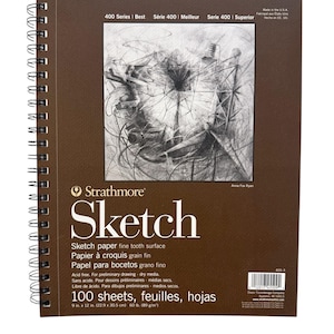 Strathmore 400 Series Sketch Pads (9” x 12”) – 2 Pack, 100 Sheets Each – Premium Drawing Paper