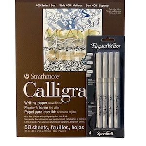 Calligraphy Starter Bundle – Strathmore 400 Paper & Speedball Elegant Writer Pens
