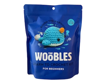 The Woobles Bjorn Narwhal Crochet Kit: Beginner-Friendly DIY All-In-One