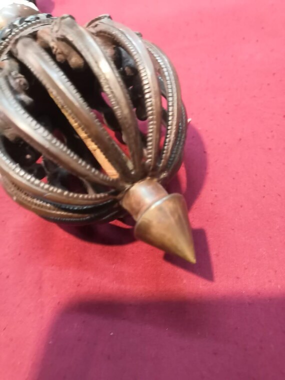 ユニークな14本の光線を持つ金剛杵（金剛杵）鉄銅製 24 cm - Etsy 日本