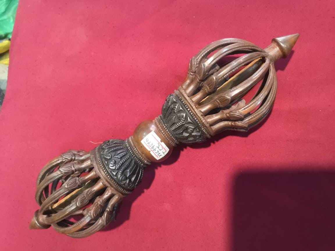 金剛杵 ユニークな14本の光線を持つ金剛杵（金剛杵）鉄銅製 24 cm - Etsy 日本