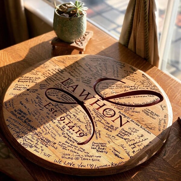 Wine Barrel Guest Book Etsy