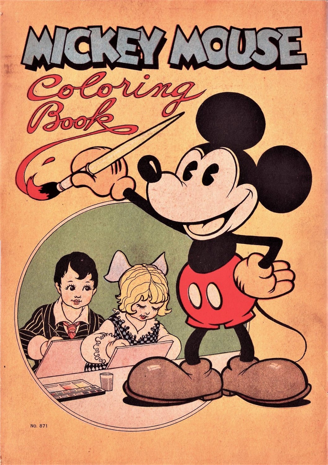 Download Original Disney Mickey Mouse Vintage Coloring Book Pages Etsy