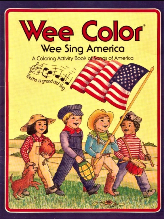 Wee Color Wee Sing America Color Activity Book Of Songs Of Etsy