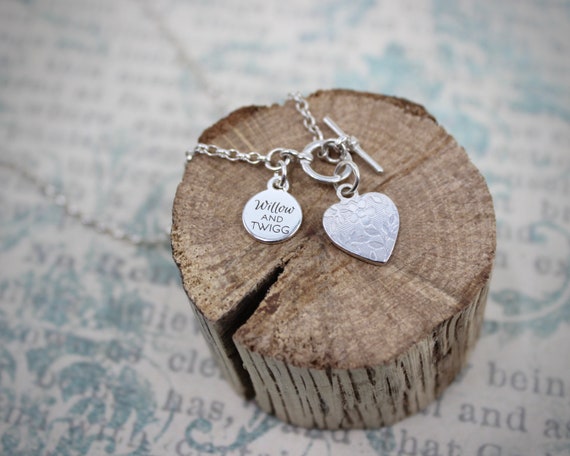 Small silver cheap heart charm