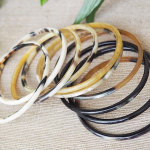 Natural buffalo horn bangle bracelet, rock chic boho spirit, gift, birthday, beach, wedding, Christmas, gift,