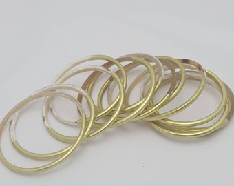 Gold-colored real horn bangle, elegant, chic, alone or with others