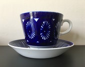 Arabia vintage Tea cup chocolate cup with saucer FIESTA