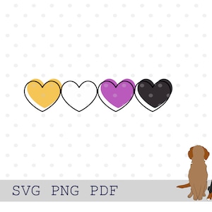 Niet-binaire vlag hart SVG, Lgbtq PNG, Pride Svg, Gay Pride Clipart, Queer Heart Pride Shirt, zij veroorzaken chaos, Geslacht is een constructie