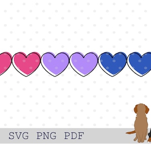 Biseksuele vlag hart SVG, Lgbtq PNG, Pride Svg, Bi Pride Festival sublimatie, Gay Pride clipart, Queer Heart shirt, mijn deur zwaait beide kanten op
