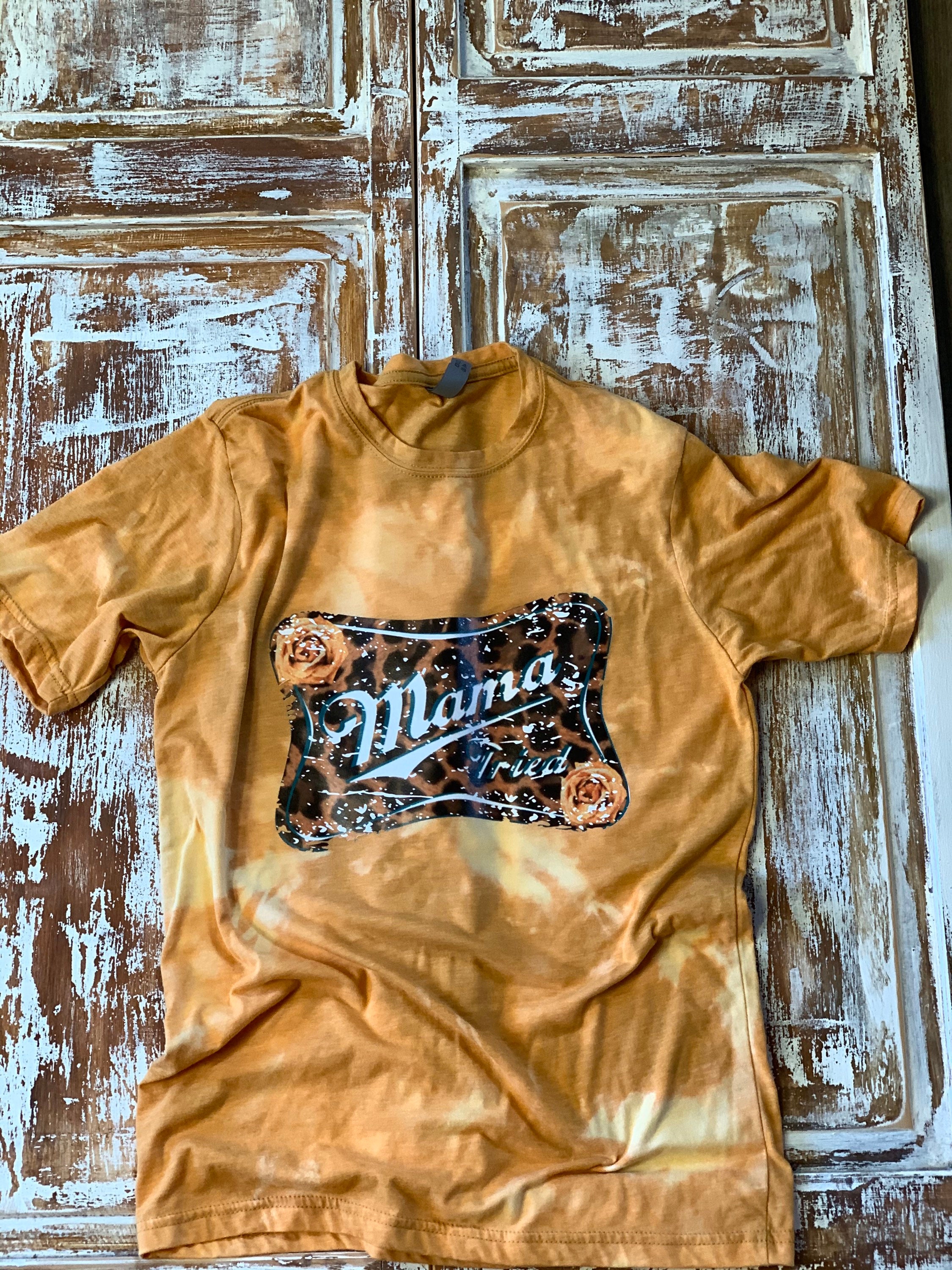 mustard bleached shirt