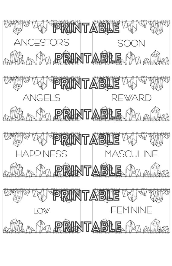 One Word Oracle Cards Printable Oracle Deck Printable | Etsy