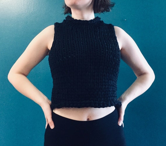 cropped sweater vest womens